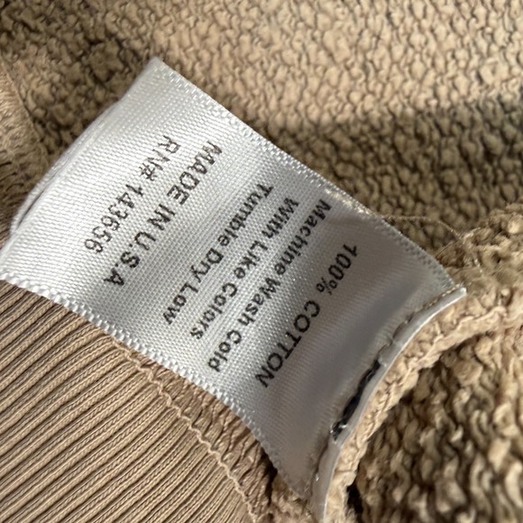 Joah Brown Hoodie‎ Women One Size Beige Zip Up Relaxed Fit Minimalist Casual - Picture 7 of 11